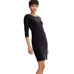 Old Navy XL Black Cocktail Sheath Midi Knee Length Dress Sz Xlarge Party Career